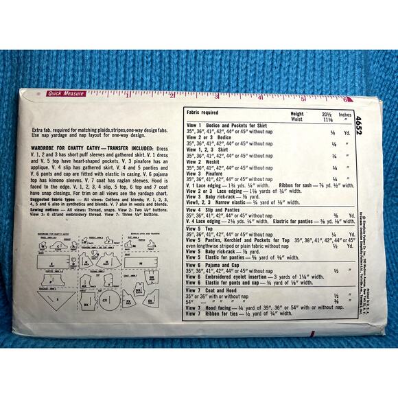 simplicity 4652 pattern doll 20.5in chatty cathy - Picture 3 of 5